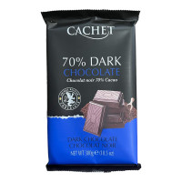 Купити Шоколад Cachet DARK Чорний гіркий 70% 300 г Магазин YATNA Київ Україна. Натуральні еко продукти для здоров'я від фермера
