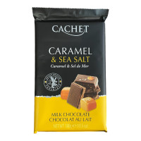 Купити Шоколад CACHET Milk Chocolate Caramel Sea Salt Молочний Карамель Сіль, 300 г  Магазин YATNA Київ Україна. Натуральні еко продукти для здоров'я від фермера