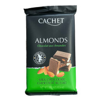 Купить Шоколад Cachet Almonds Молочный с миндалем 300 г Магазин YATNA Киев Украина. Натуральные эко продукты для здоровья от фермера