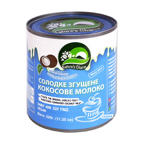 Купить Кокосовое сгущенное молоко Nature's Charm 320 гр Магазин YATNA Киев Украина. Натуральные эко продукты для здоровья от фермера